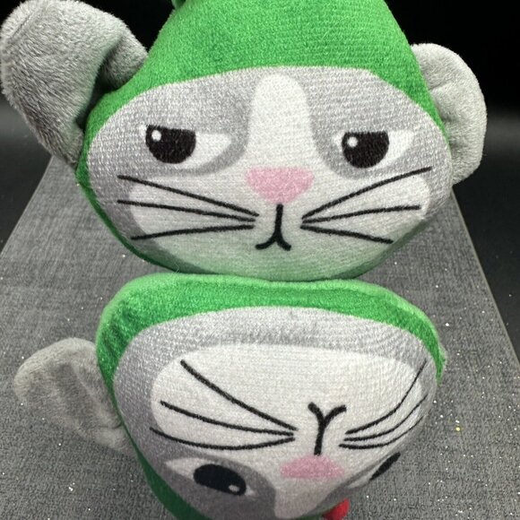 Kids Cat Christmas Ear Muffs Tree Top w/ Gold Star XMas Gift Stocking Stuffer 3+ - Picture 3 of 5